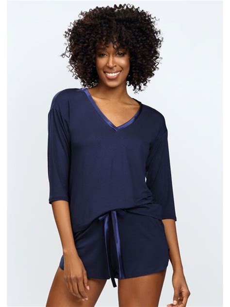 Dkaren Lingerie Komplet Bielizny Edith Granatowy Modivo Pl