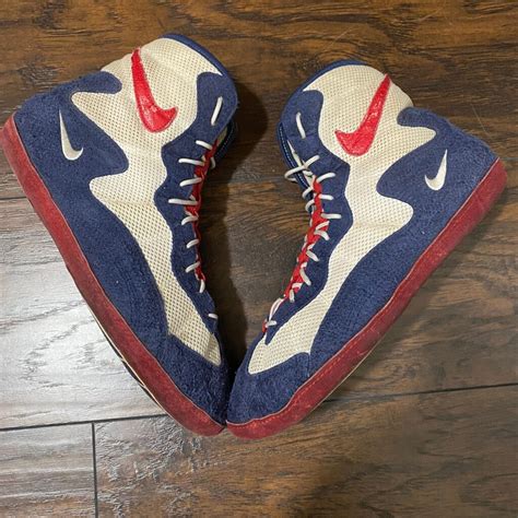 Red White Blue Rwb Nike Footsweep Wrestling Shoes