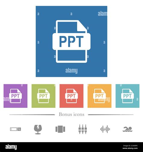 file format flat white icons  square backgrounds  bonus icons