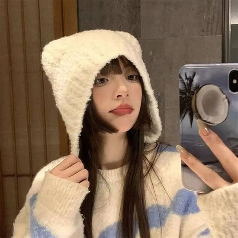 Теплая вязаная шапка с ушками медведя | AliExpress