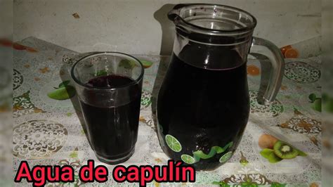 Agua de Capulín Como hacer Agua de Capulín YouTube