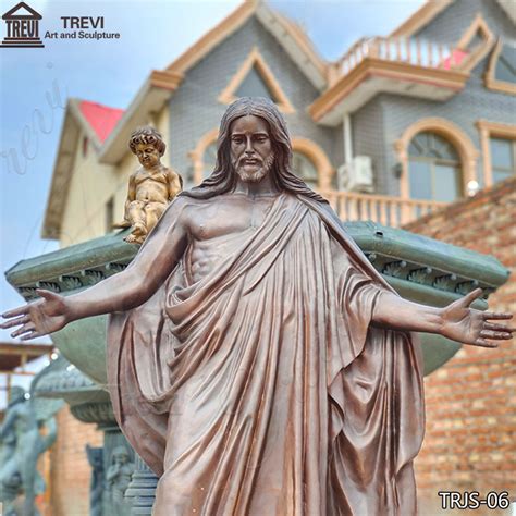 Life Size Bronze Jesus Statue With Open Arms Church Decortrevi Statue