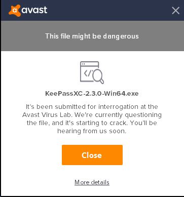 Avast Blocks Keepassxc When Cybercapture Is On Issue 1550