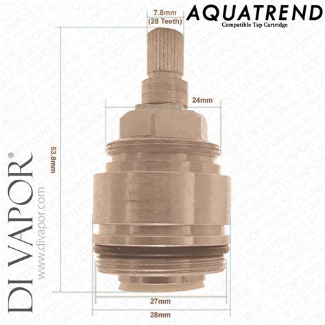 Rangemaster Aquatrend Tre Hot Tap Cartridge With Collar Compatible Spare Rmtre