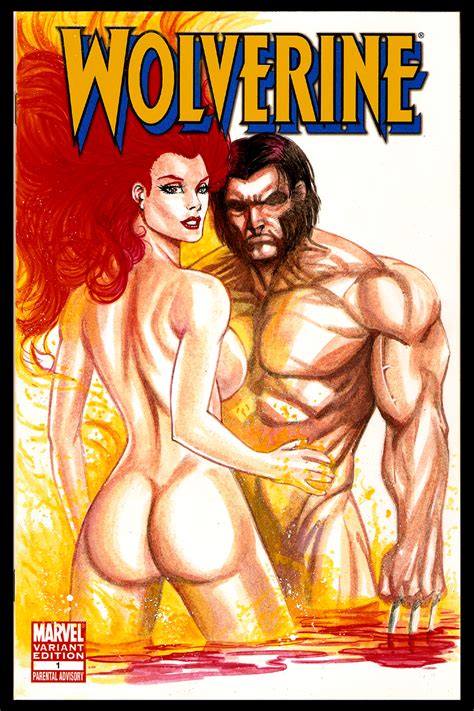 Rule 34 1boy 1girls Ass Dat Ass Female Human James Howlett Jean Grey Justice4one Male Marvel