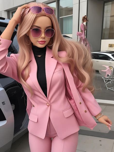 Schicke Barbie Puppe Im Rosa Anzug Stilvolles Sammlerst Ck Premium