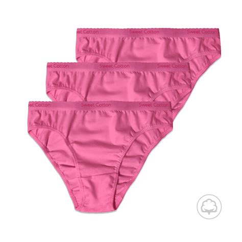 Bikini de Algodón Sweet Cotton con Elástico Visible Pack x3 Celeste BOSTON Ropa Interior