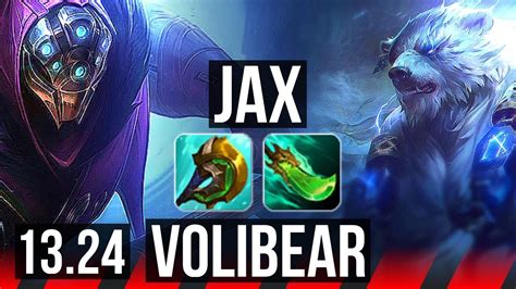 JAX Vs VOLIBEAR TOP 6 Solo Kills 7 1 2 700 Games Godlike KR