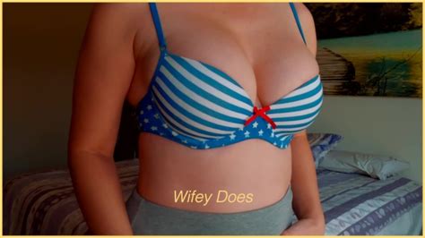 MILF Hot Lingerie Big Tits In Sailor Bra OF Wifeydoespremium