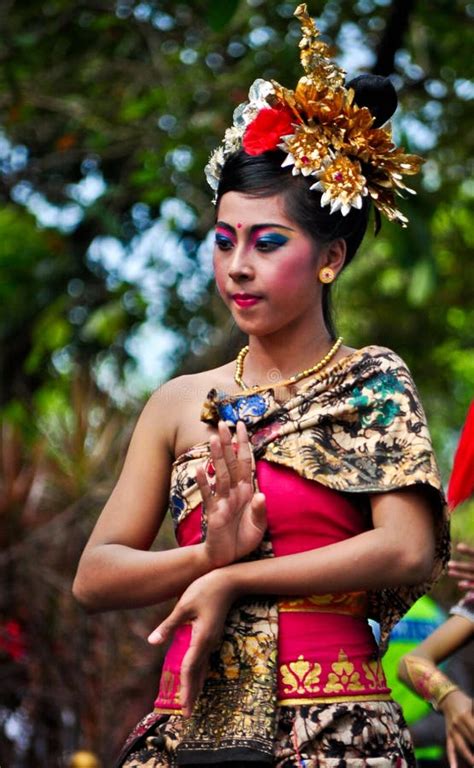 Balinese Girl With Traditional Dress Editorial Photography Image Of