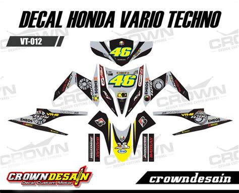 Jual Sticker Decal Full Body Honda Vario Techno NEW ROSSI Di Lapak