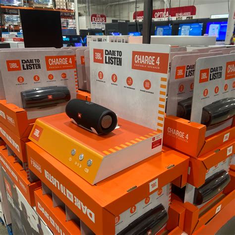 Costco JBL Charge 4 Interactive Speaker Display | Retail display