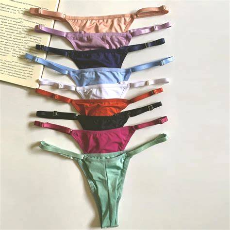 Kit Calcinhas Fio Duplo Confort Vel Regulagem Em Metal Ou Papiro Lingerie Feminina Tanga Cores
