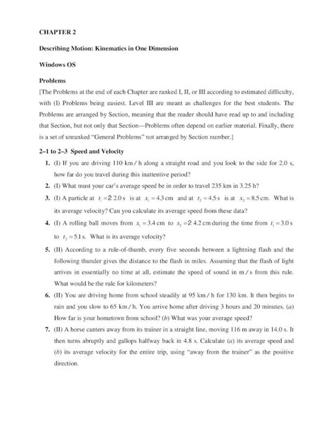 PDF CHAPTER 2 Describing Motion Kinematics In One Faculty Uml Edu