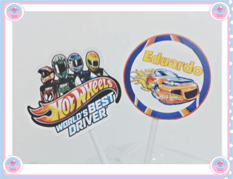 Topper Para Doces Cupcakes Hot Wheels Elo Produtos Especiais
