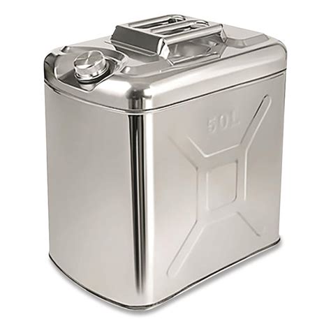 U S Military Style Stainless Steel Jerry Can 50 Liter 722261 Fuel