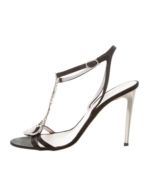 Emilio Pucci Satin Embellished Sandals Shoes Emi36193 The Realreal