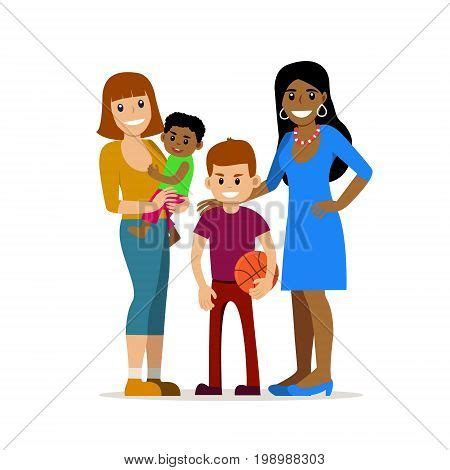 Female Gay Couple Kid Vector Photo Free Trial Bigstock