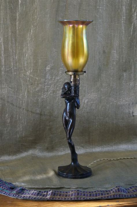 Frankart Art Deco Nude Standing Nymph Lamp