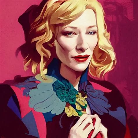 Cate Blanchett By Sachin Teng Karol Bak Rolf Stable Diffusion