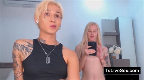 Hot Blonde Vixen Enjoyed Massive Shemale Dick AShemaletube