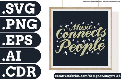 MUSIC CONNECTS PEOPLE QUOTE Graphic by stayweird · Creative Fabrica