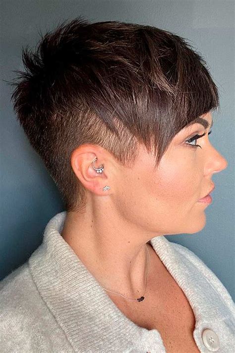 Short Edgy Brunette Haircuts