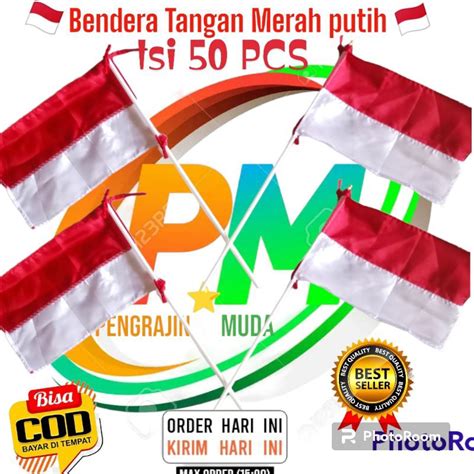 Jual Bendera Tangan Kecil Bendera Merah Putih Isi Pcs Shopee Indonesia