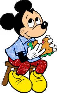 Mickey Eating Sandwich
