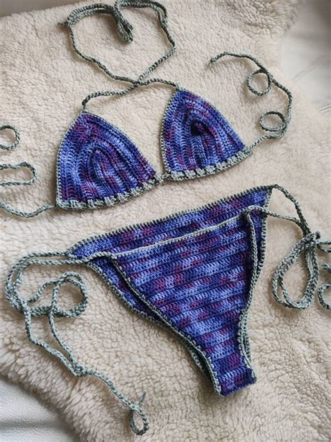 Handmade Cotton Crochet Bikini Cotton Swimwear Brazilian Or Cheeky Bottom Bikini Sexy Bikini