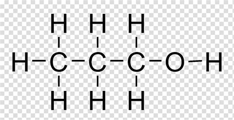 Propanol Molecule Structural Formula Chemical Structure Chemical Bond