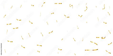 Luxury Gold Sparkle Confetti Glitter And Zigzag Ribbon Falling Down On