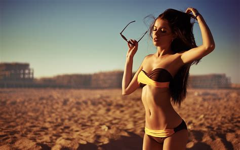 Wallpaper Sunlight Women Model Sunset Brunette Photography