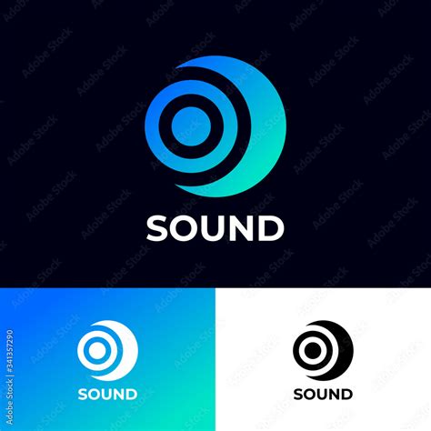 sound logo musical acoustics logo green blue emblem