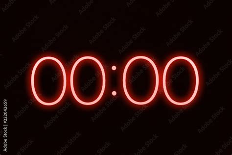 digital clock timer stopwatch display showing   seconds remaining