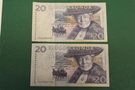 2st Större Sedlar Sverige 20 Tjugo Kronor 418898844 ᐈ Köp På Tradera