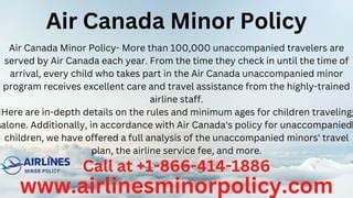 Air Canada Minor Policy Ppt