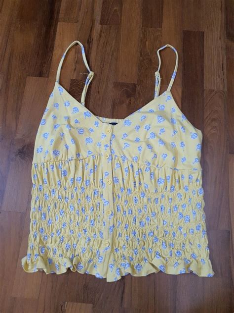 French Connection Fuck Yellow Top Women S Fashion Tops Sleeveless On Carousell
