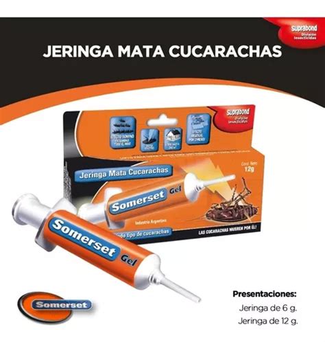 Jeringa Mata Cucarachas Gel Somerset 12g Caja X 8 Unidades En Venta En