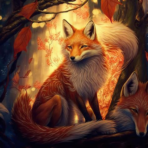 Autumn Fox Download, Autumn Fox Instant Downloadable Wallpaper, Digital ...