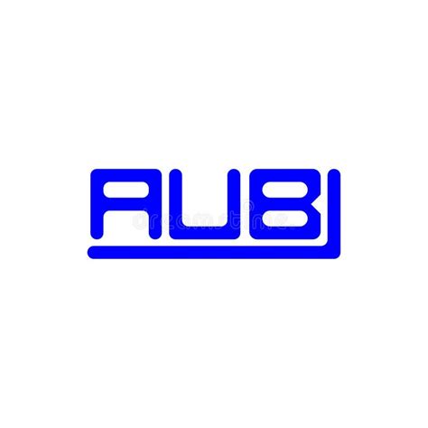 Aub Letter Logo Creative Design With Vector Graphic Stock Vector