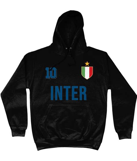 Inter Milan Retro Football Hoodie Black