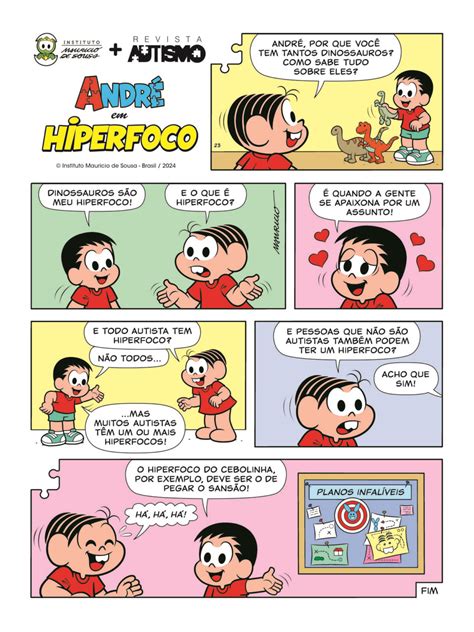 Hiperfoco Autismo Exemplos - André e a Turma da Mônica em: Hiperfoco - Canal Autismo