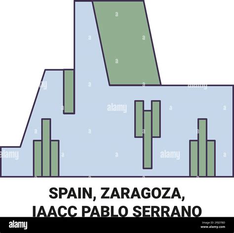 Spain Zaragoza Iaacc Pablo Serrano Travel Landmark Vector