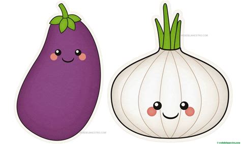 web del maestro — Dibujos de frutas y verduras