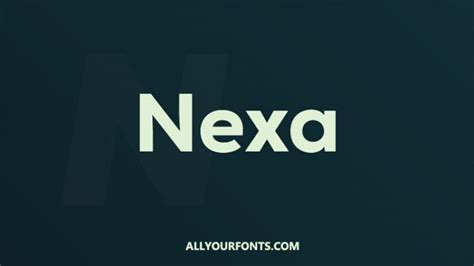 Nexa Font Family Free Download - All Your Fonts