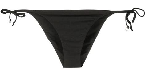 Fisico Side Tie Bikini Bottom In Black Lyst