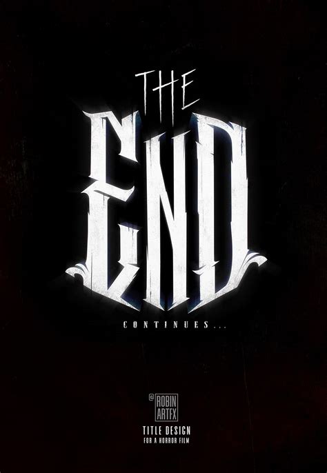 The End Typography Design Behance