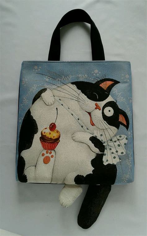 Сумка женская гобеленовая "Чумачечий кот" черная на плечо в интернет ...