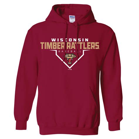 Timber Rattlers Cardinal Red Hooded Sweatshirt – Wisconsin Timber Rattlers Official Store